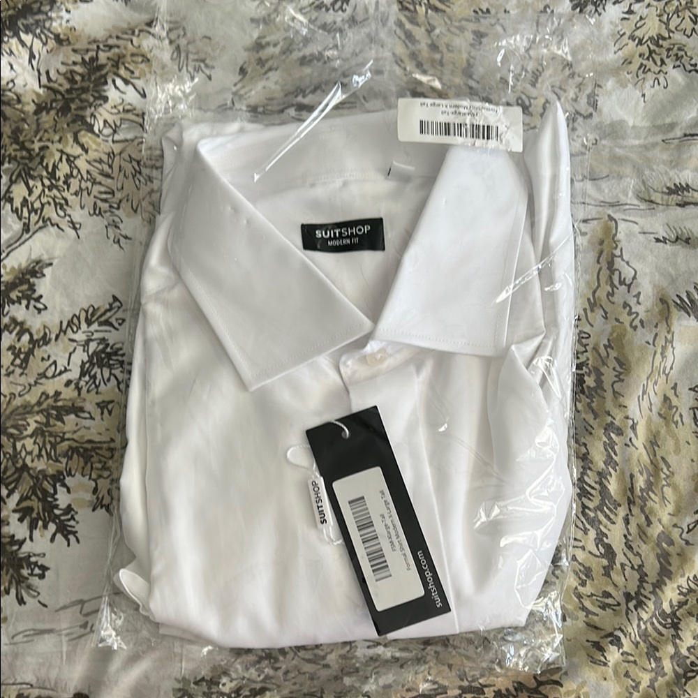 NWT - Men's White French Cuff Dress Shirt